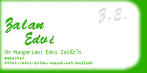 zalan edvi business card